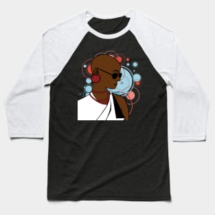 Black Beauty - Bald in White Baseball T-Shirt